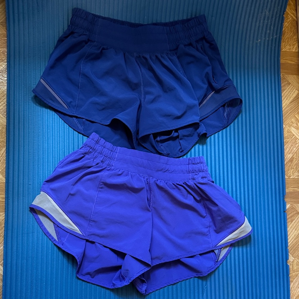 lululemon athletica women’s athletic shorts - royal blue & violet